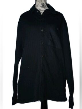 NWT Men's Black Goodfellow & Co Medium Quilted Knit Shirt Jacket